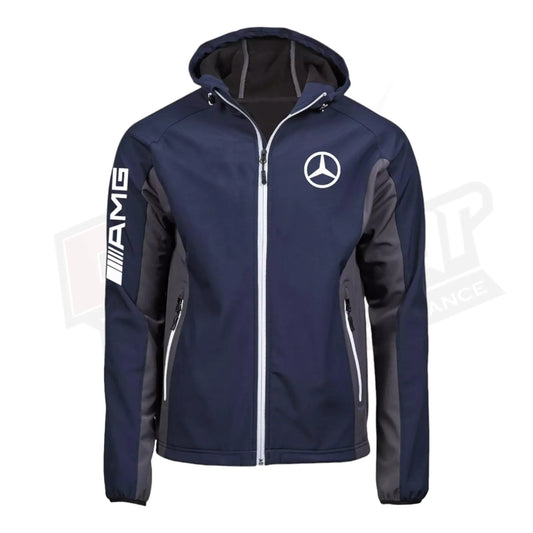 Mercedes AMG SoftShell Racing Jacket With Hoodie - Dash Racegear