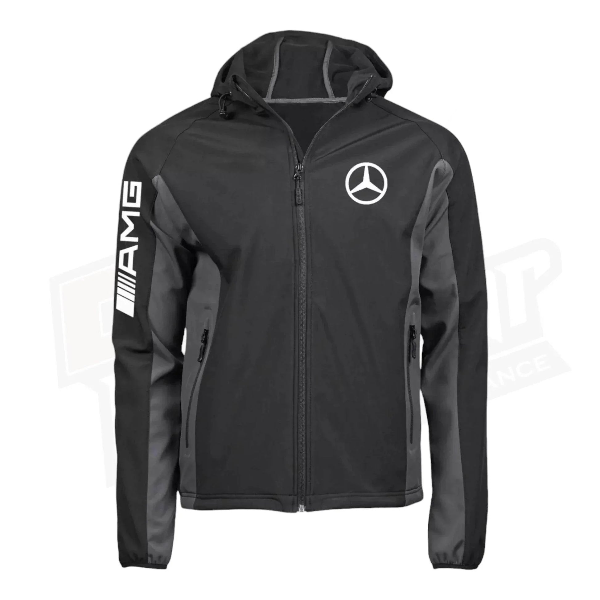 Mercedes AMG SoftShell Racing Jacket With Hoodie - Dash Racegear