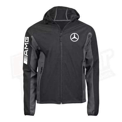 Mercedes AMG SoftShell Racing Jacket With Hoodie - Dash Racegear