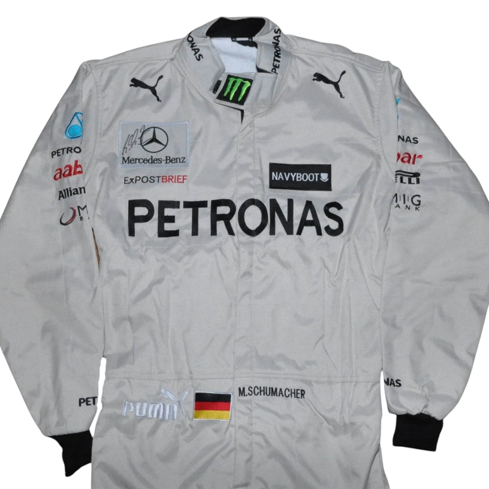 Michael Schumacher SIGNED Mercedes 2012 F1 REPLICA Race SUIT - Dash Racegear