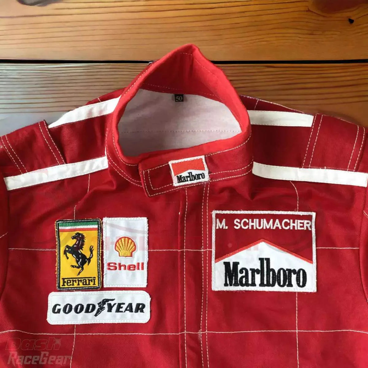 Michael Schumacher 1996 Ferrari F1 Embroidered Racing Suit - Dash Racegear