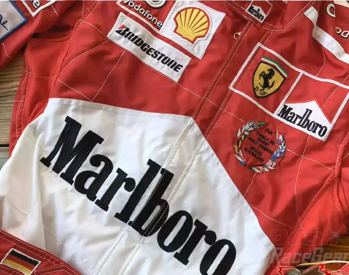 Michael Schumacher Ferrari F1 Embroidered Racing Suit - Dash Racewear