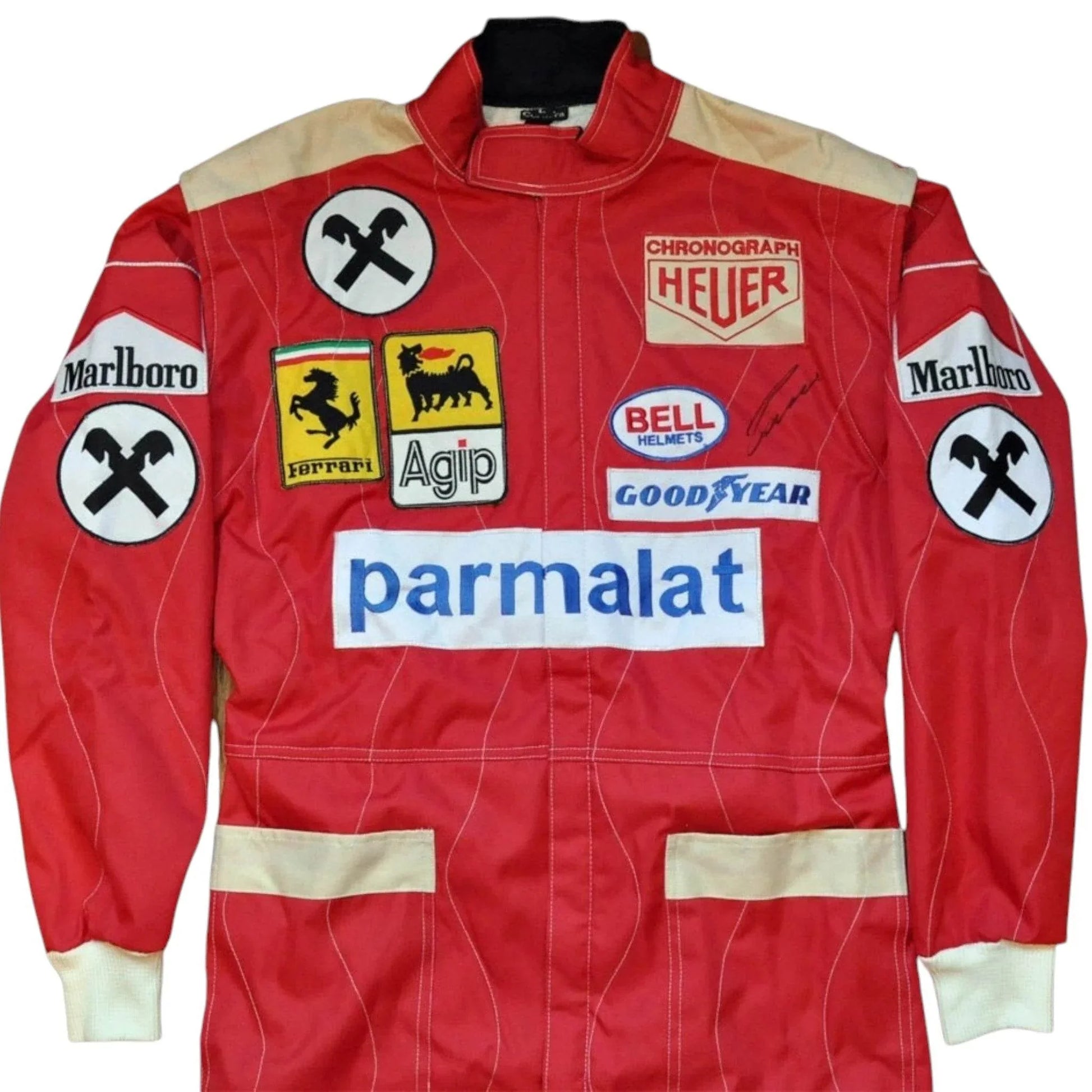 NIKI LAUDA SIGNED FERRARI 1977 F1 REPLICA Race SUIT - Dash Racegear