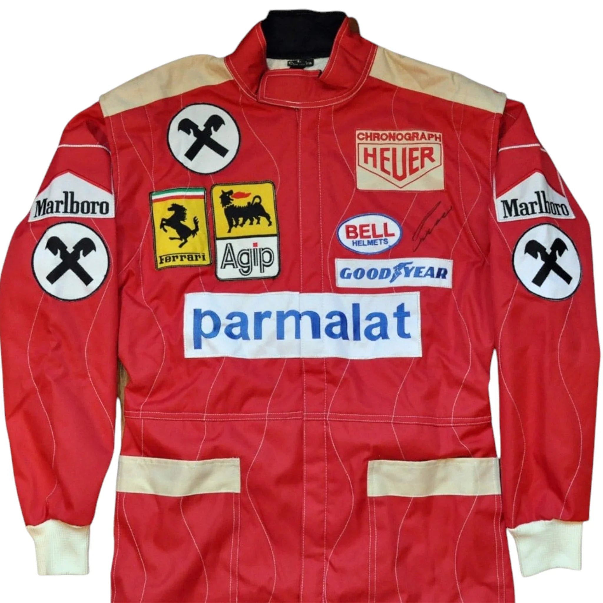 NIKI LAUDA SIGNED FERRARI 1977 F1 REPLICA Race SUIT - Dash Racegear