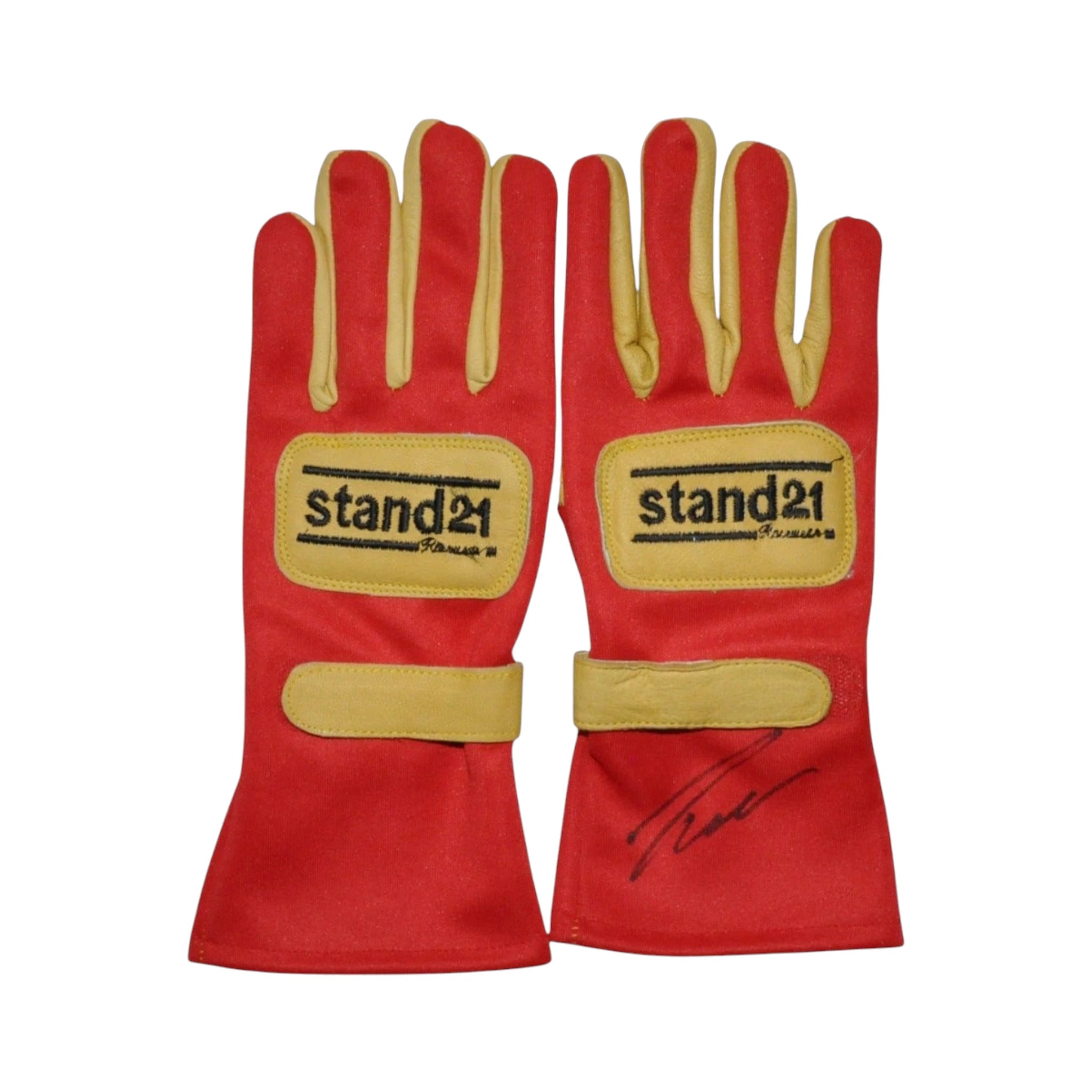 NIKI LAUDA SIGNED RED REPLICA RACING GLOVES