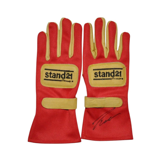 NIKI LAUDA SIGNED RED REPLICA RACING GLOVES - Dash Racegear