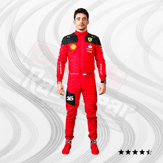 New Charles Leclerc 2023 Race Suit Ferrari F1 KIDS - Dash Racegear
