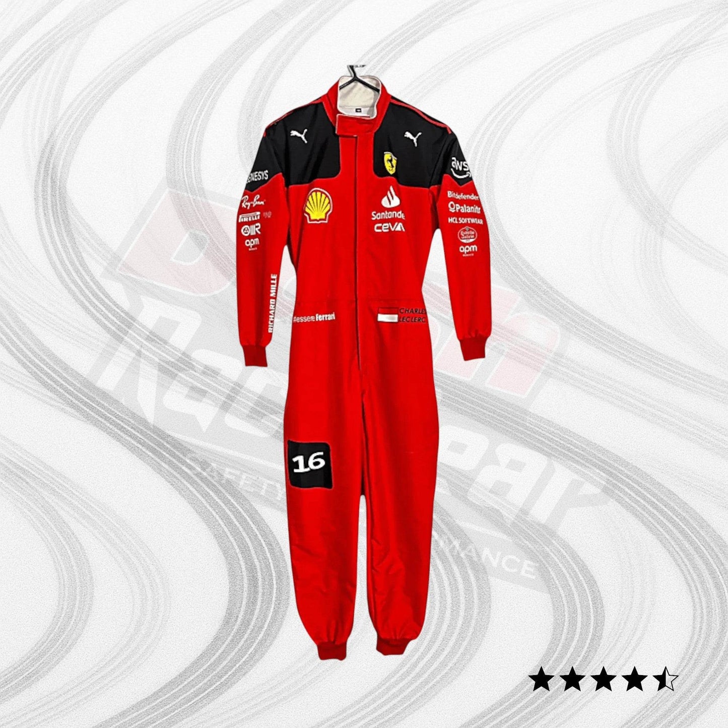 New Charles Leclerc 2023 Race Suit Ferrari F1 KIDS - Dash Racegear