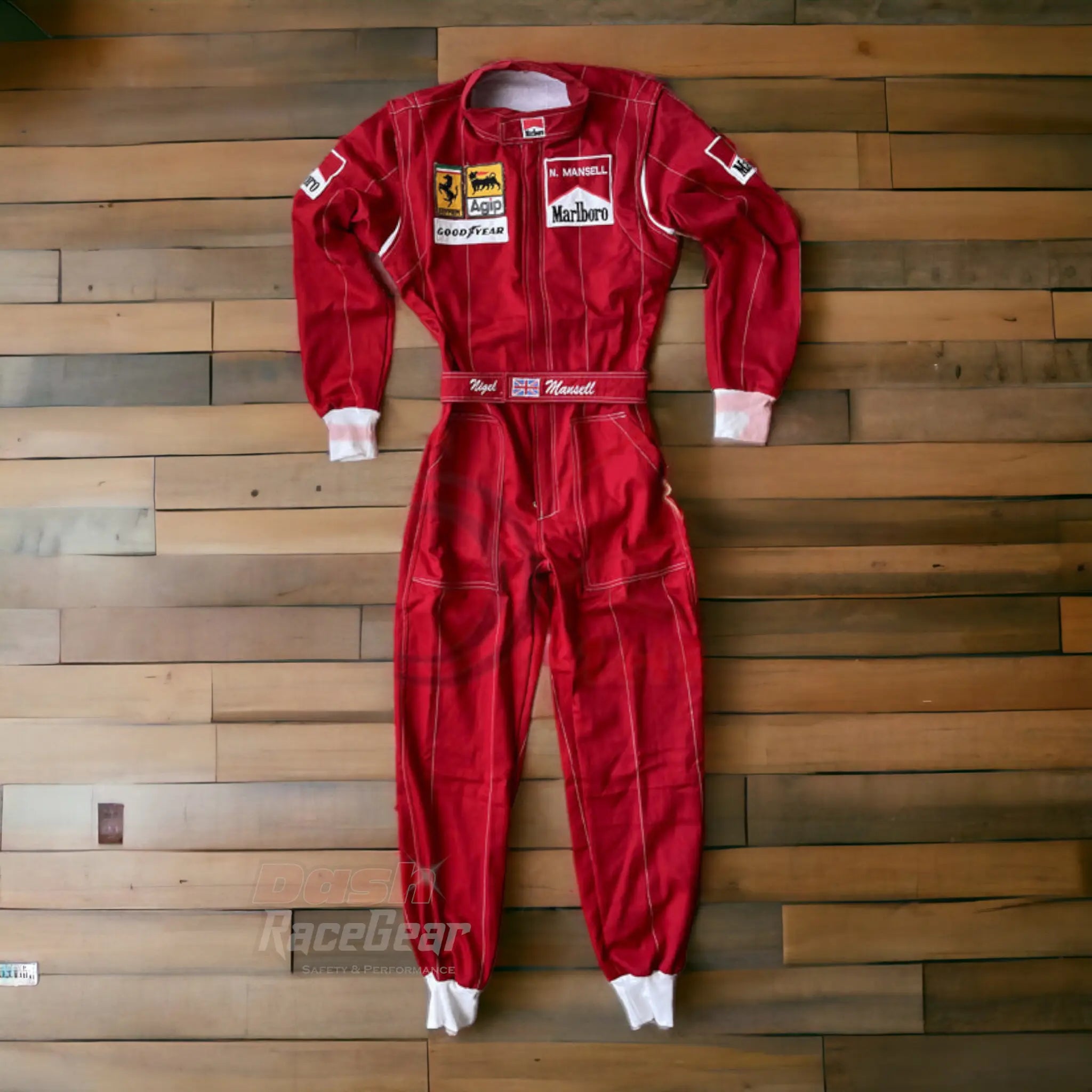 Nigel Mansell 1990 Ferrari F1 Embroidered Racing Suit - Dash Racegear