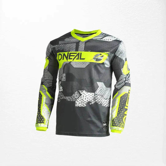 O'Neal Element Camo MX Jersey Grey-Yellow - Dash Racegear
