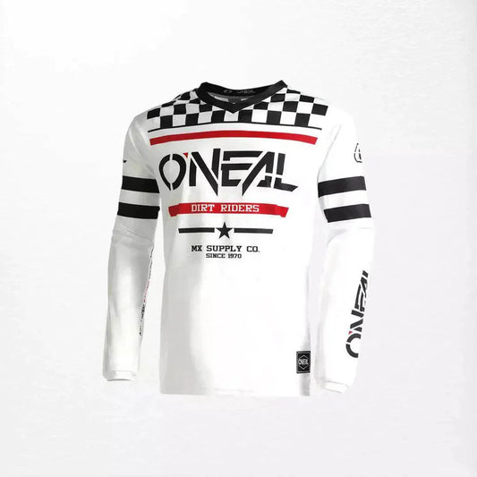 O'Neal Element Squadron Youth MX Jersey White-Black - Dash Racegear