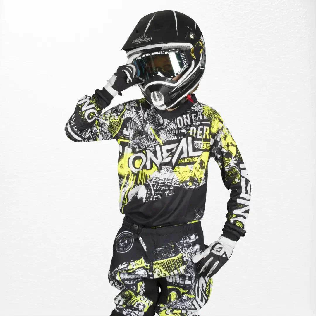 O'Neal Youth Element Jersey Attack Black-HiVIs - Dash Racegear