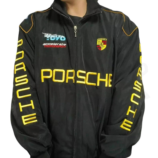 Porsche Formula 1 Racing Embroidered Bomber Jacket - Dash Racegear