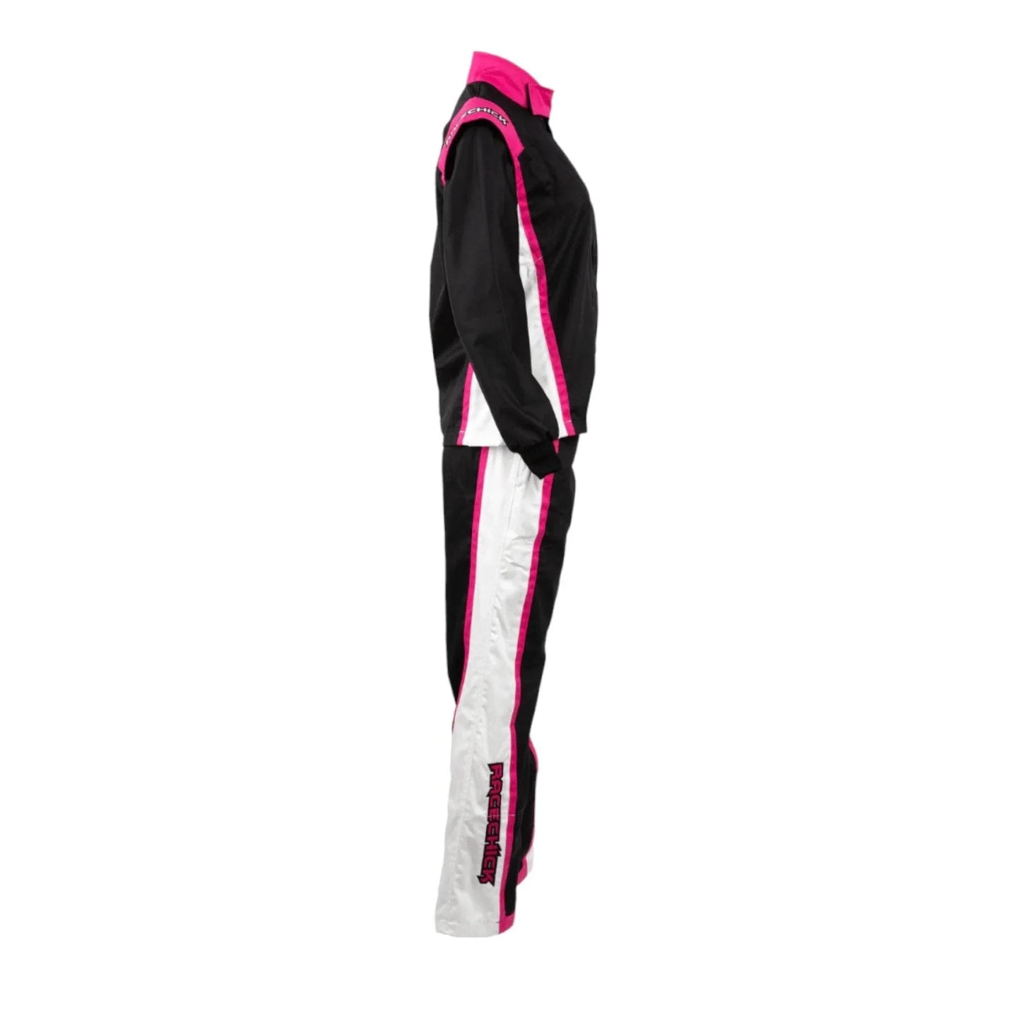 RACECHICK FIERCE TWO-PIECE WOMEN'S AUTO RACING SUIT SFI 3.2A/1 (BLACK/PINK) - Dash Racegear