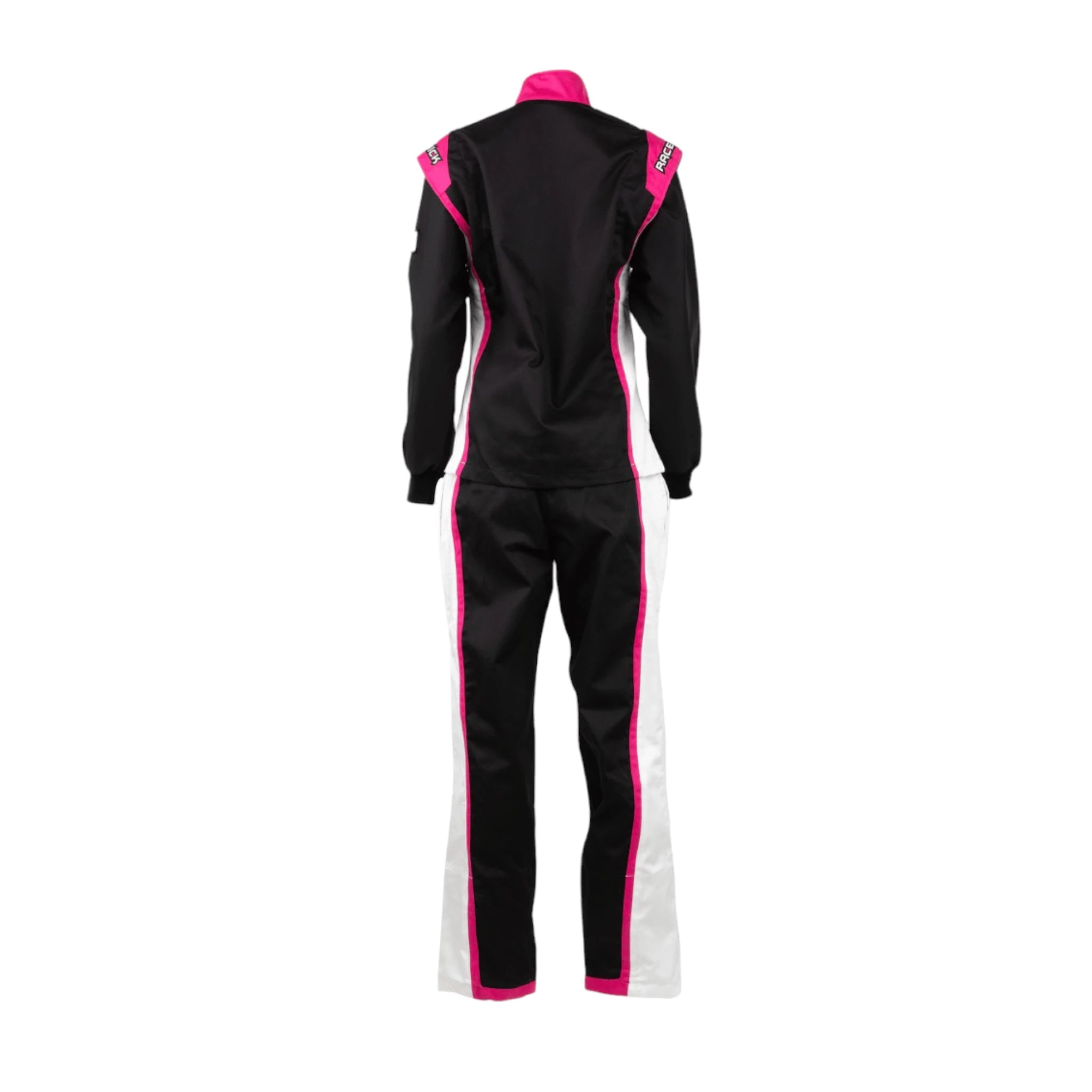 RACECHICK FIERCE TWO-PIECE WOMEN'S AUTO RACING SUIT SFI 3.2A/1 (BLACK/PINK)