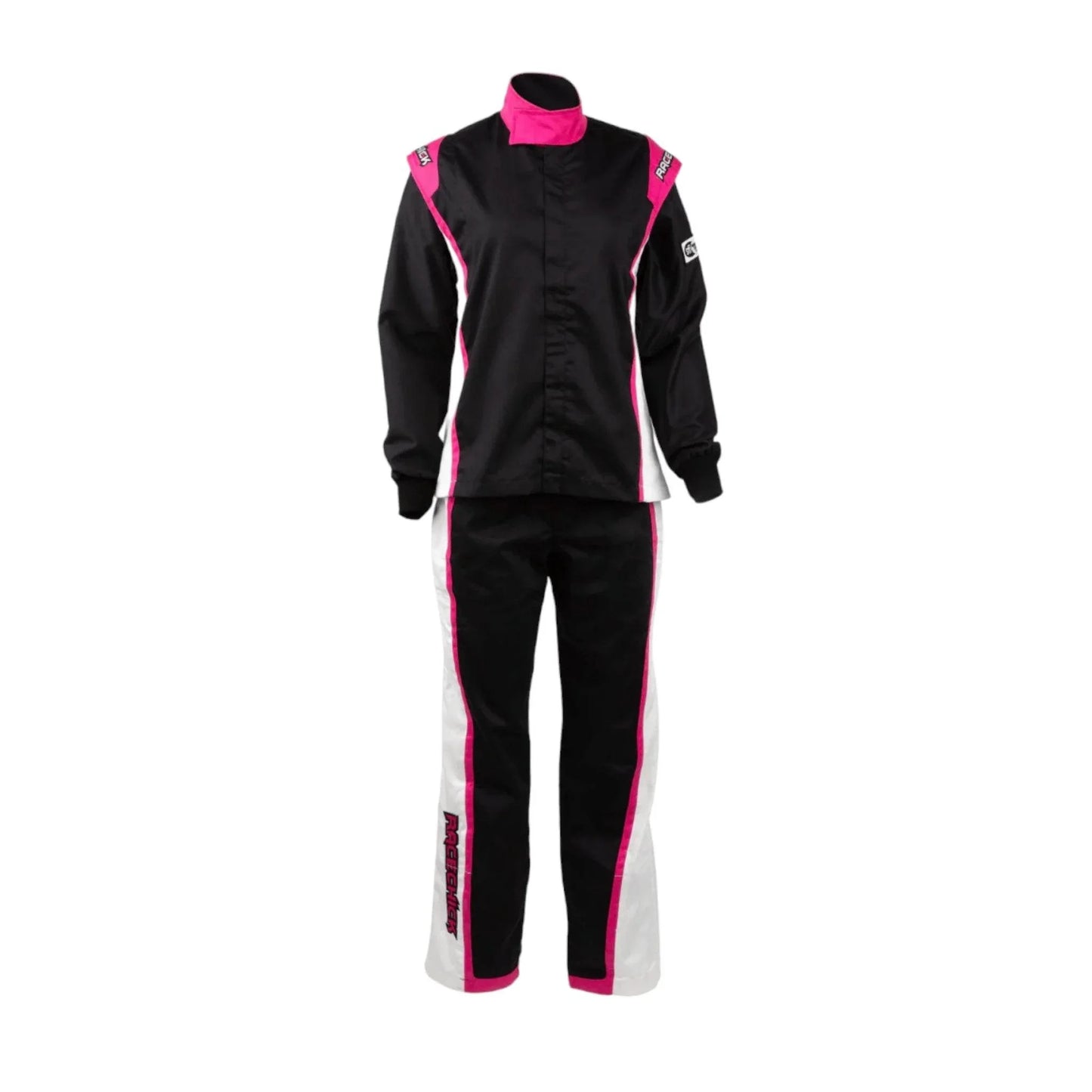 RACECHICK FIERCE TWO-PIECE WOMEN'S AUTO RACING SUIT SFI 3.2A/1 (BLACK/PINK) - Dash Racegear