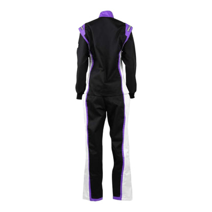 RACECHICK FIERCE TWO-PIECE WOMEN'S AUTO RACING SUIT SFI 3.2A/1 (BLACK/PURPLE) - Dash Racegear