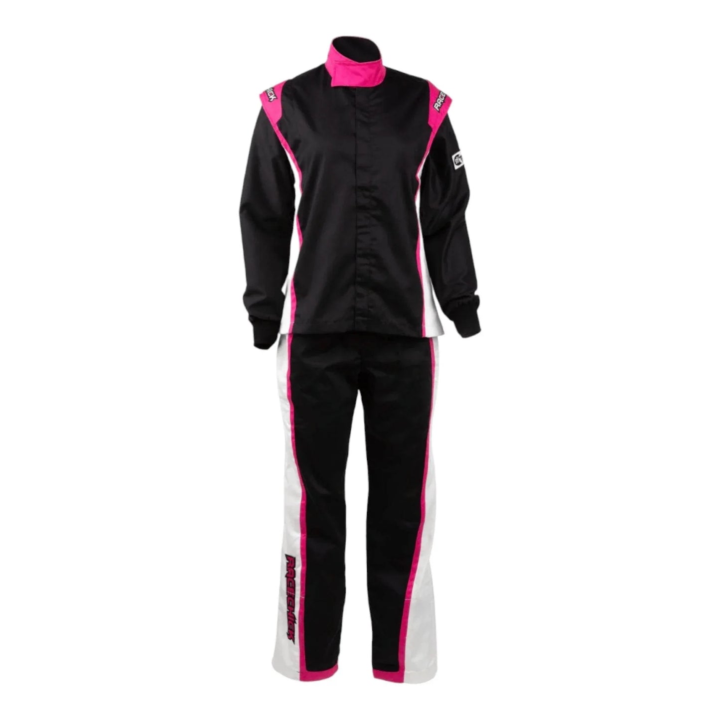 RACECHICK FIERCE TWO-PIECE WOMEN'S AUTO RACING SUIT SFI 3.2A/5 (BLACK/PINK) - Dash Racegear