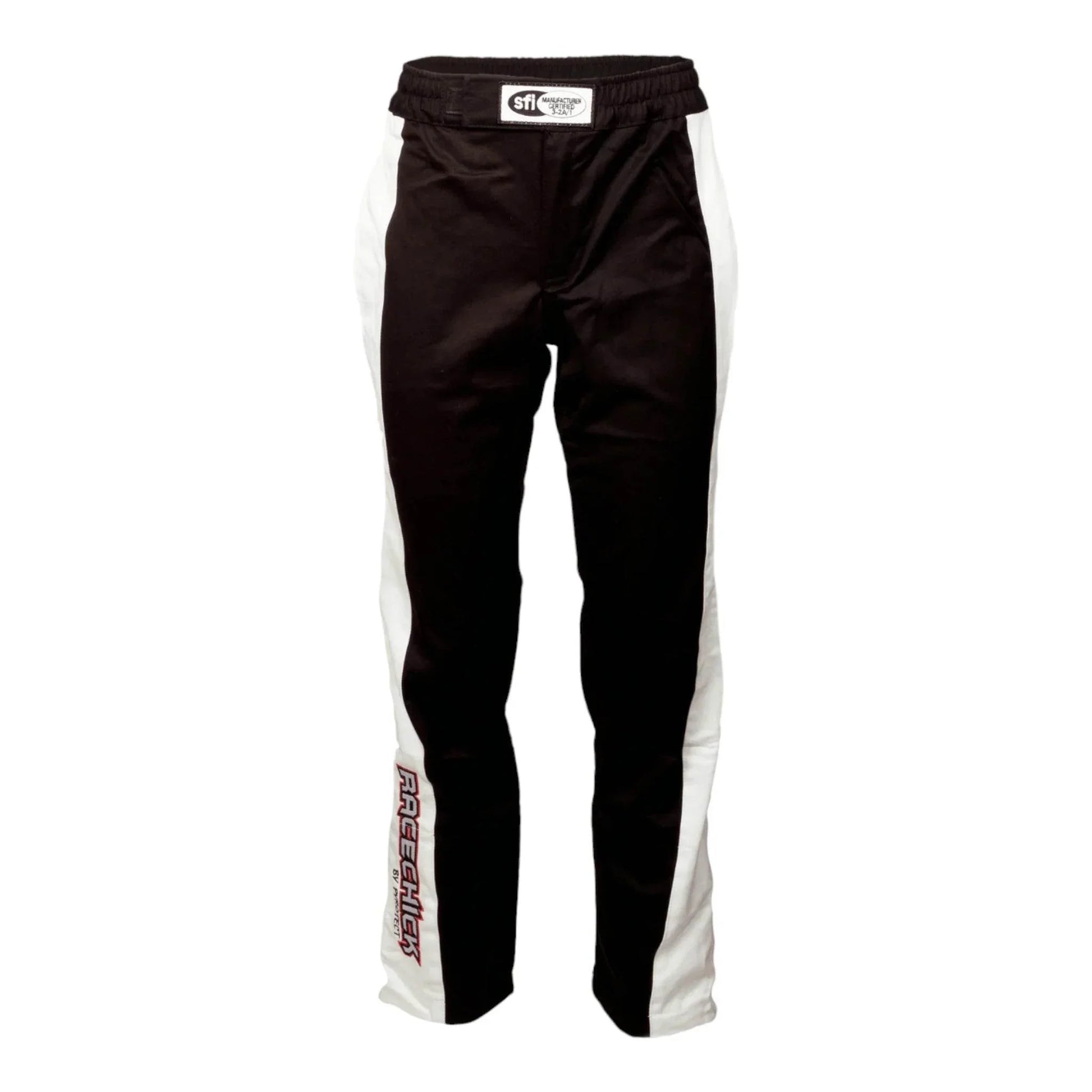 RACECHICK FIERCE TWO-PIECE WOMEN'S AUTO RACING SUIT SFI 3.2A/5 (BLACK/WHITE) - Dash Racegear