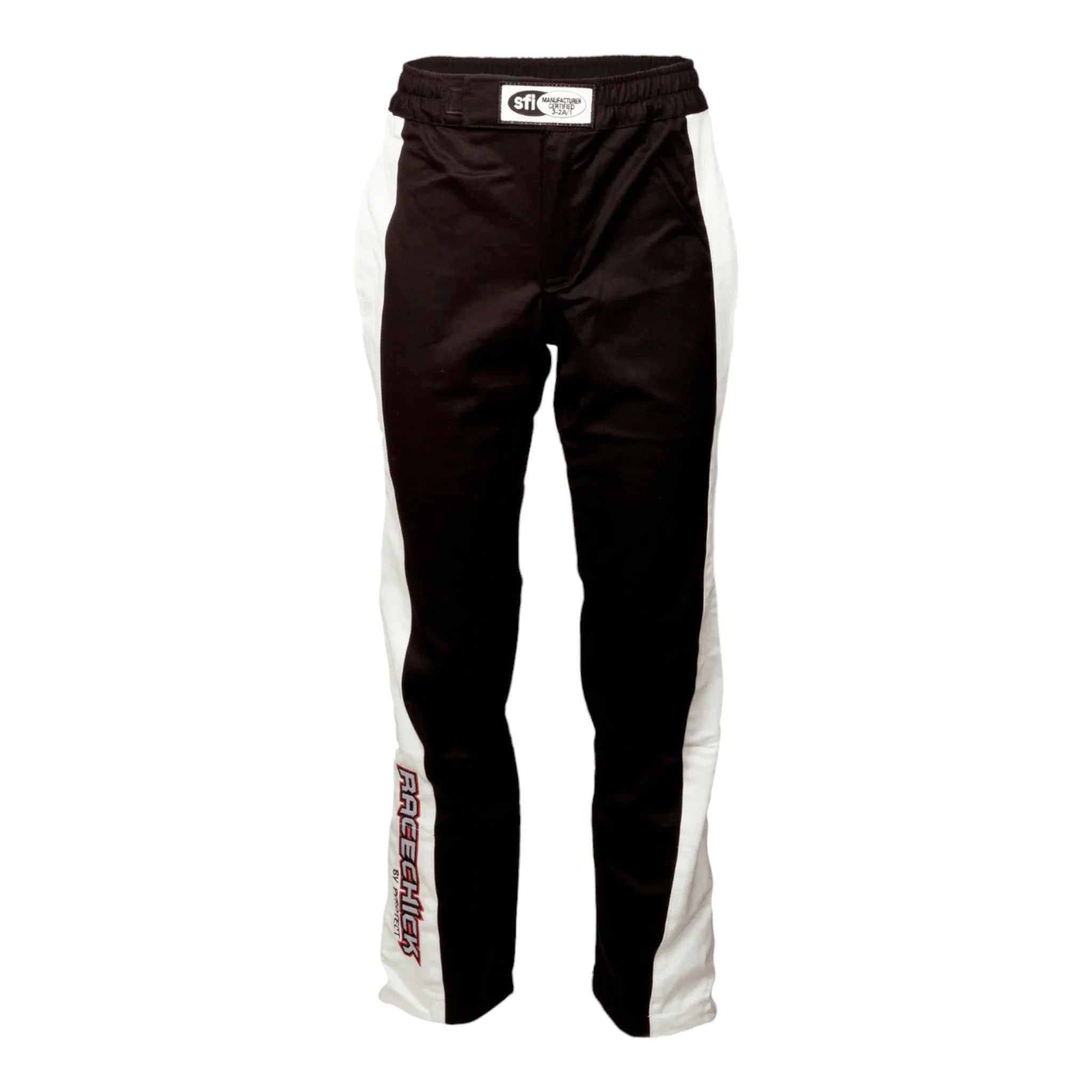 RACECHICK FIERCE TWO-PIECE WOMEN'S AUTO RACING SUIT SFI 3.2A/5 (BLACK/WHITE) - Dash Racegear