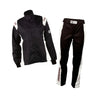 RACECHICK FIERCE TWO-PIECE WOMEN'S AUTO RACING SUIT SFI 3.2A/5 (BLACK/WHITE) - Dash Racegear