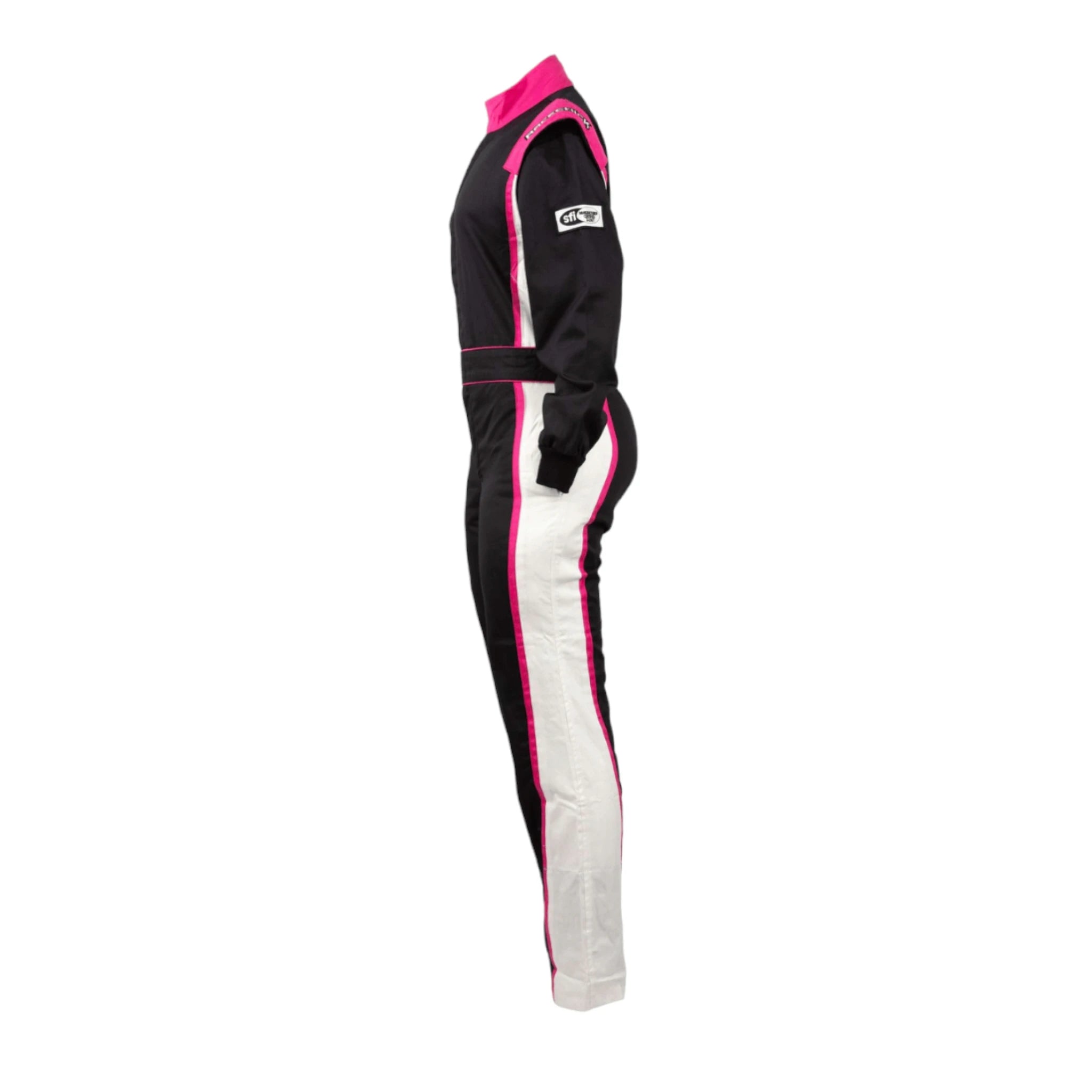 TRAJE DE CARRERAS AUTOMOTRICES PARA MUJERES RACECHICK FIERCE SFI 3.2A/1 (NEGRO/ROSA)