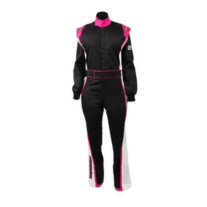 RACECHICK FIERCE WOMEN'S AUTO RACING SUIT SFI 3.2A/1 (BLACK/PINK) - Dash Racegear