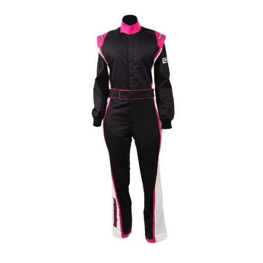 RACECHICK FIERCE WOMEN'S AUTO RACING SUIT SFI 3.2A/1 (BLACK/PINK) - Dash Racegear