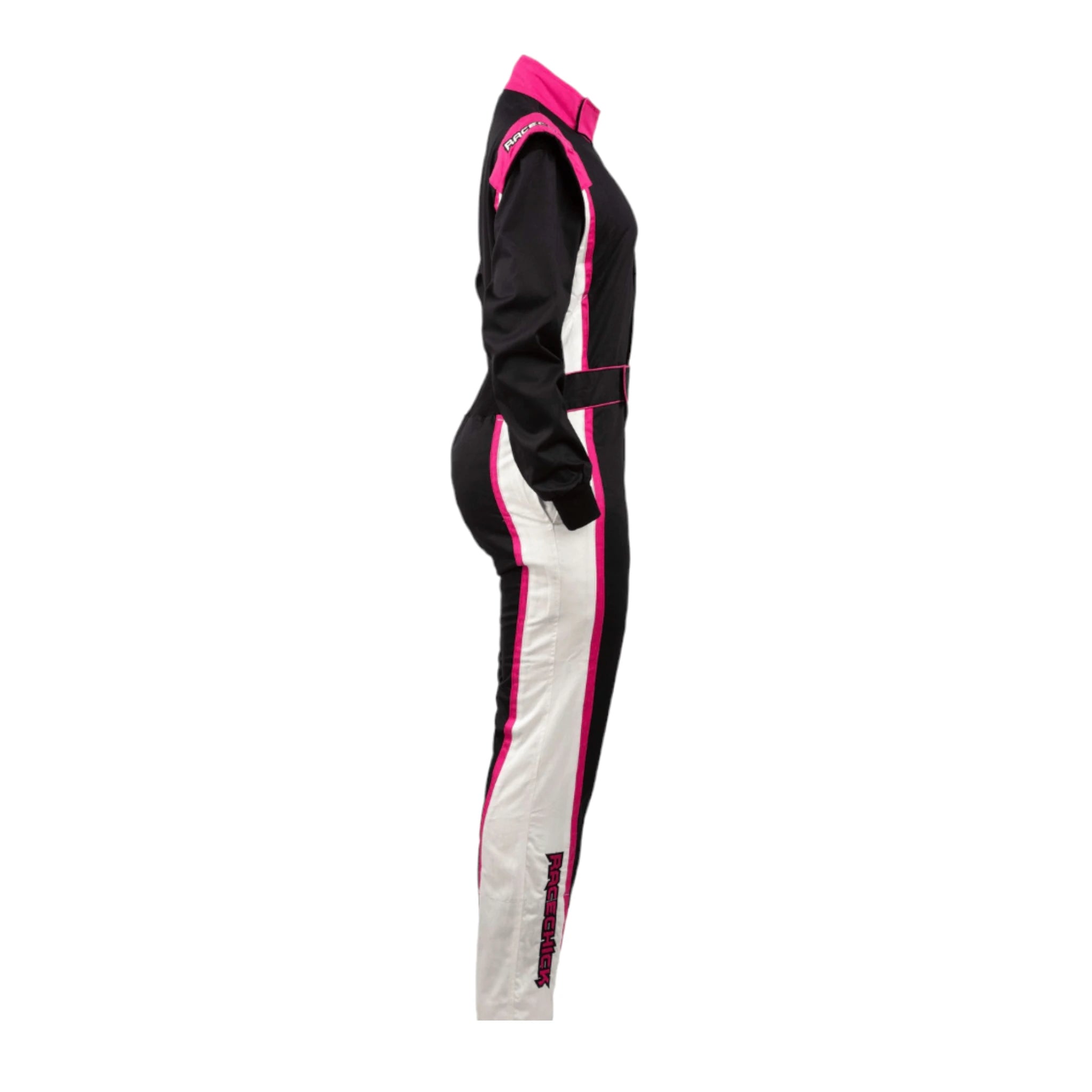 TRAJE DE CARRERAS AUTOMOTRICES PARA MUJERES RACECHICK FIERCE SFI 3.2A/1 (NEGRO/ROSA)