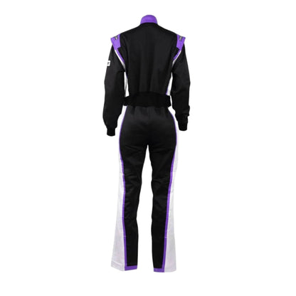 RACECHICK FIERCE WOMEN'S AUTO RACING SUIT SFI 3.2A/1 (BLACK/PURPLE) - Dash Racegear