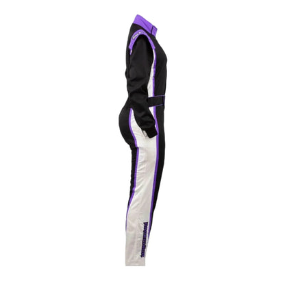 RACECHICK FIERCE WOMEN'S AUTO RACING SUIT SFI 3.2A/1 (BLACK/PURPLE) - Dash Racegear