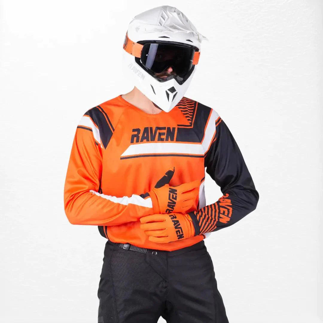 Raven Rival MX Jersey Orange-Black - Dash Racegear