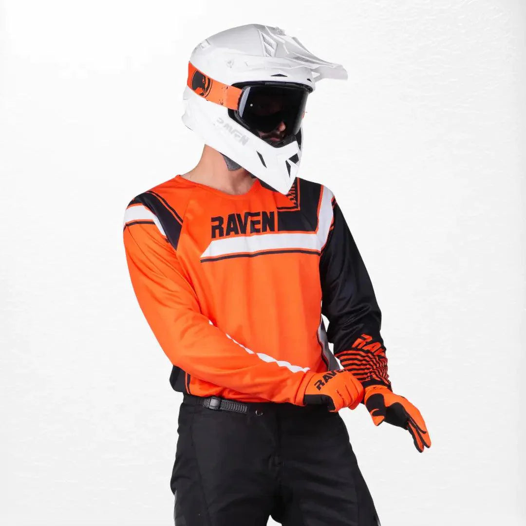 Raven Rival MX Jersey Orange-Black - Dash Racegear