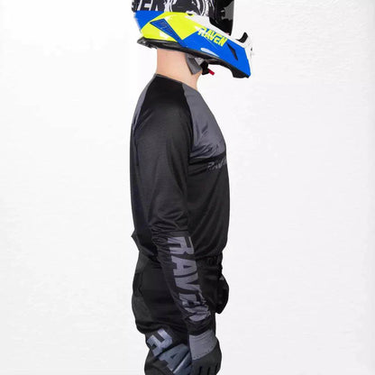 Raven Verve MX Jersey Black-Grey - Dash Racegear