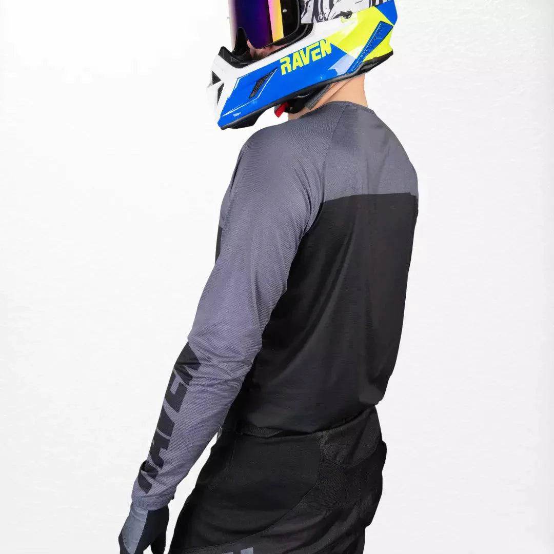 Raven Verve MX Jersey Black-Grey - Dash Racegear