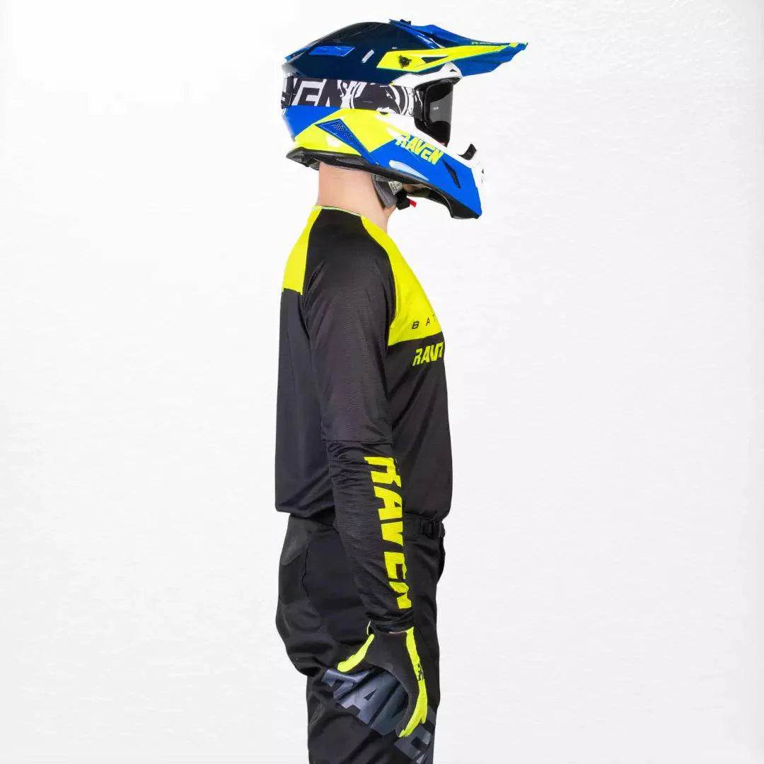 Raven Verve MX Jersey Black-Yellow - Dash Racegear