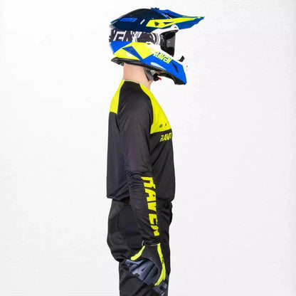Raven Verve MX Jersey Black-Yellow - Dash Racegear