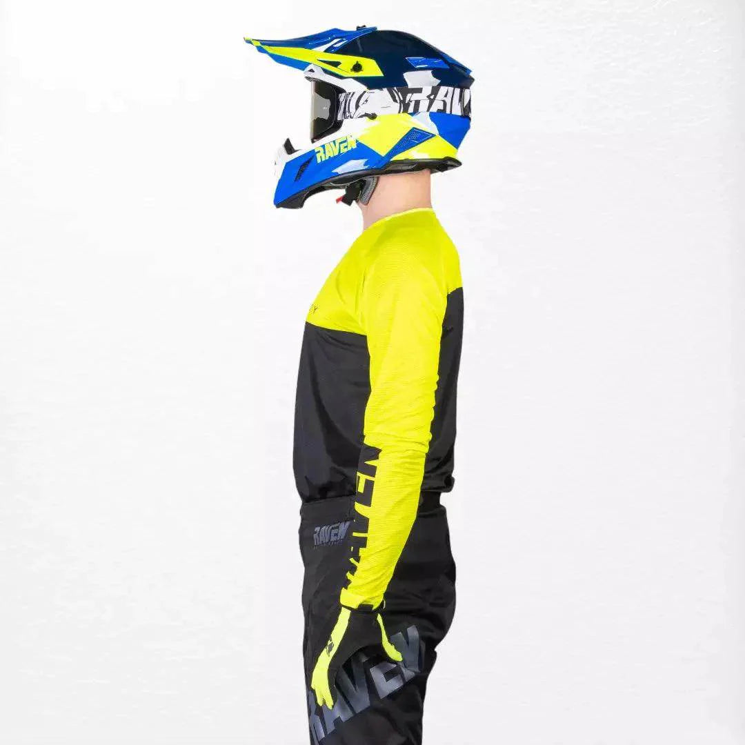 Raven Verve MX Jersey Black-Yellow - Dash Racegear