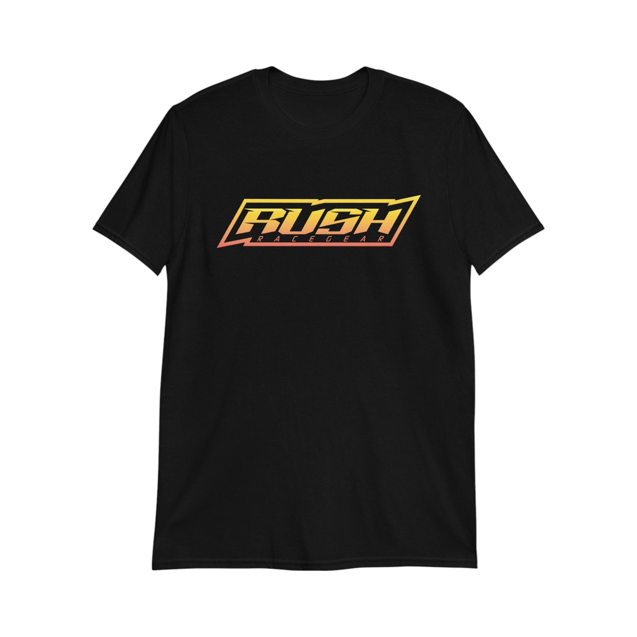 Rush Red/Yellow Fade Logo Unisex Tee | Lifestyle Clothing – Dash Racegear