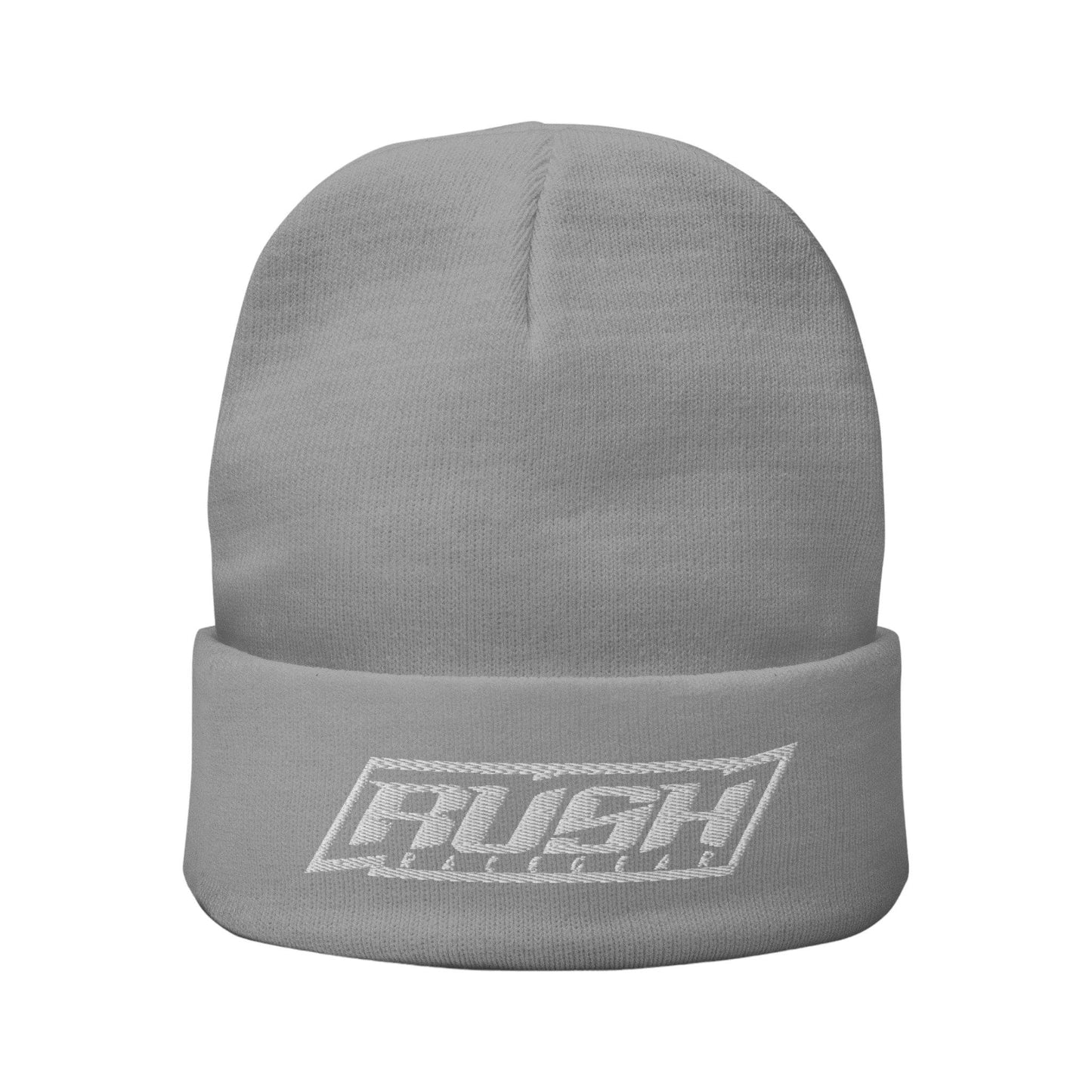 Rush Simple White Logo Beanie - Dash Racegear
