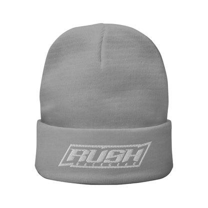 Rush Simple White Logo Beanie - Dash Racegear