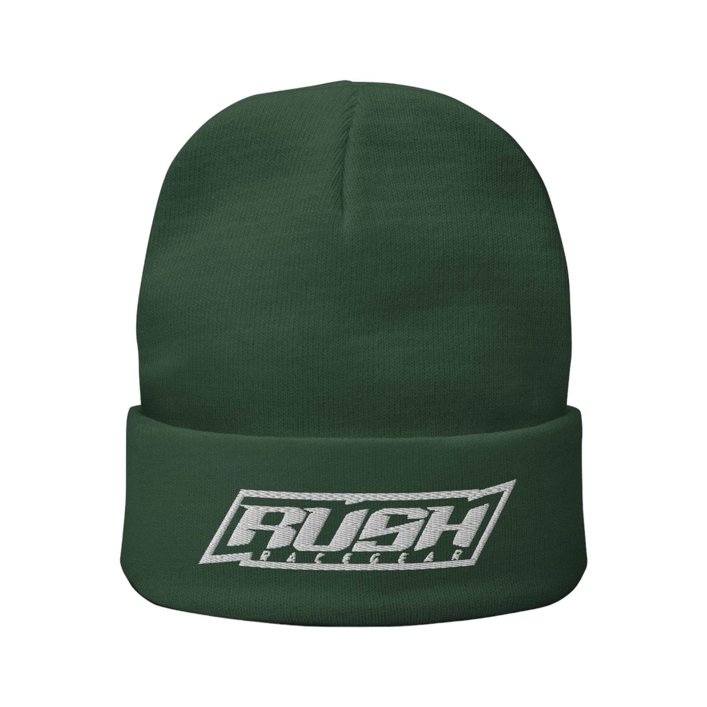 Rush Simple White Logo Beanie - Dash Racegear