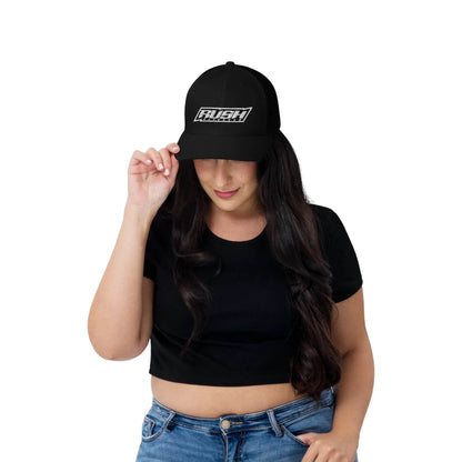 Rush Simple White Logo Trucker - Dash Racegear