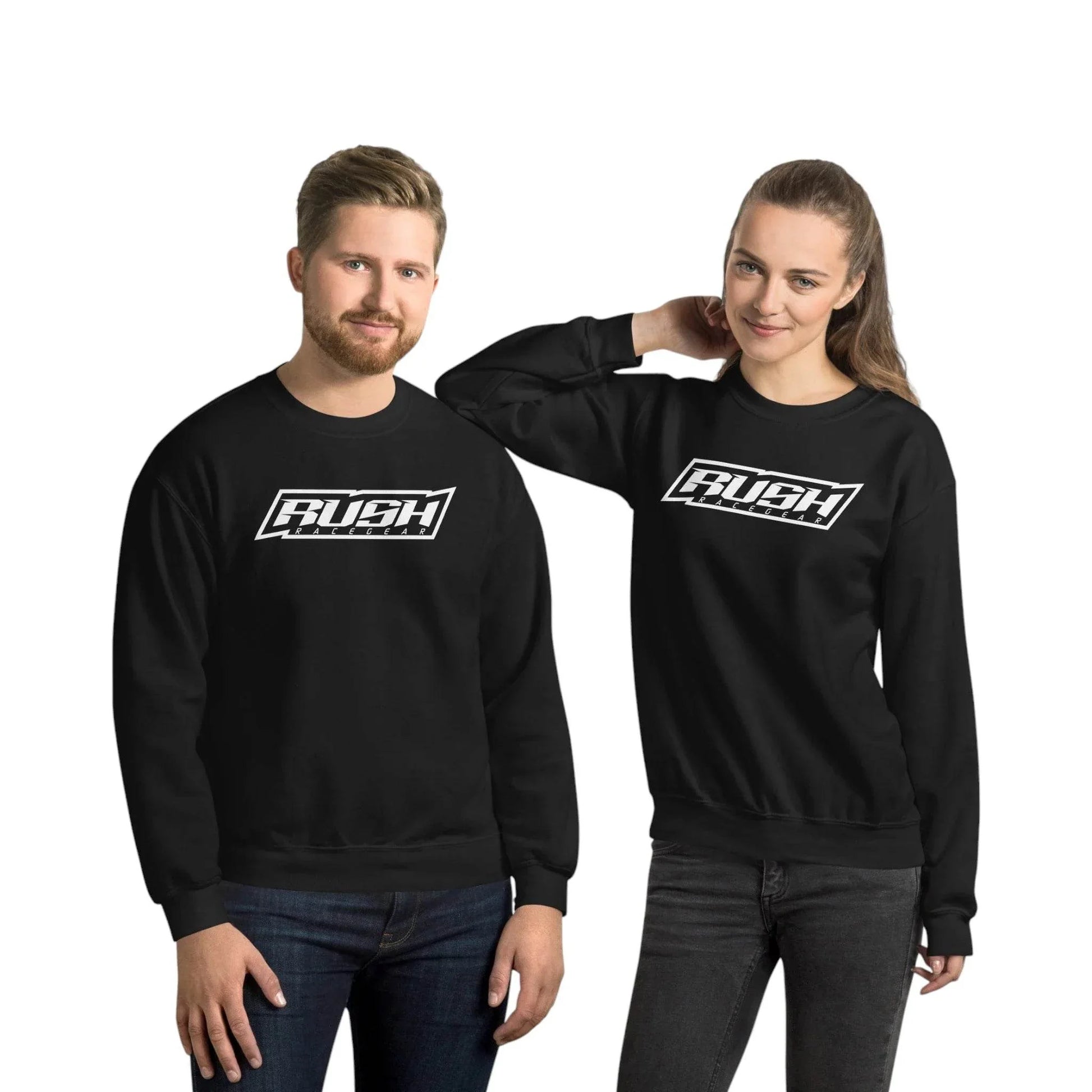 Rush White Logo Sweatshirt - Unisex - Dash Racegear