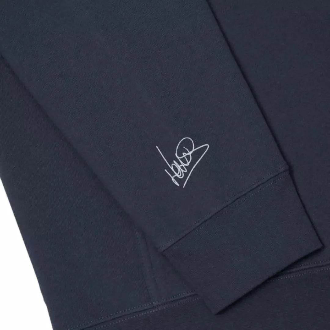 SCRIPT PETROL BLUE HOODIE - Dash Racegear
