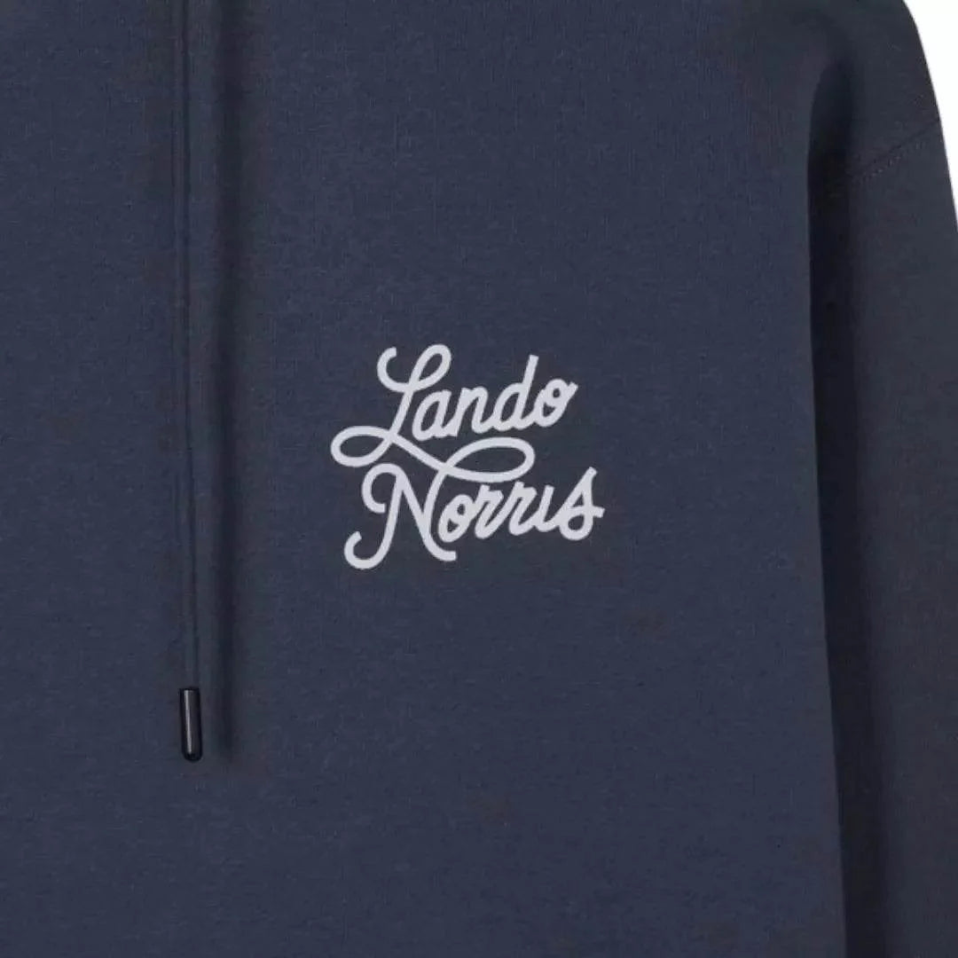 SCRIPT PETROL BLUE HOODIE - Dash Racegear