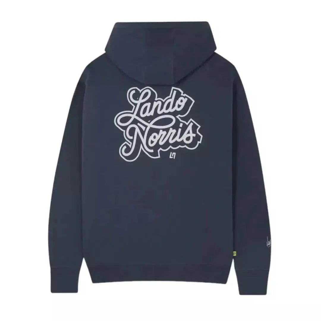 SCRIPT PETROL BLUE HOODIE - Dash Racegear
