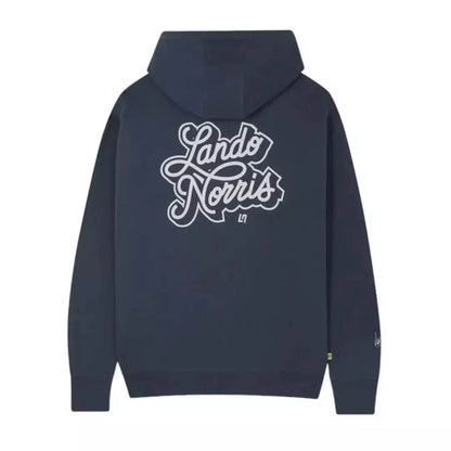 SCRIPT PETROL BLUE HOODIE - Dash Racegear