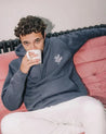 SCRIPT PETROL BLUE HOODIE - Dash Racewear