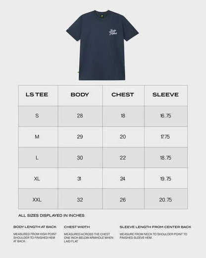 SCRIPT PETROL BLUE SHORT SLEEVE TEE - Dash Racegear